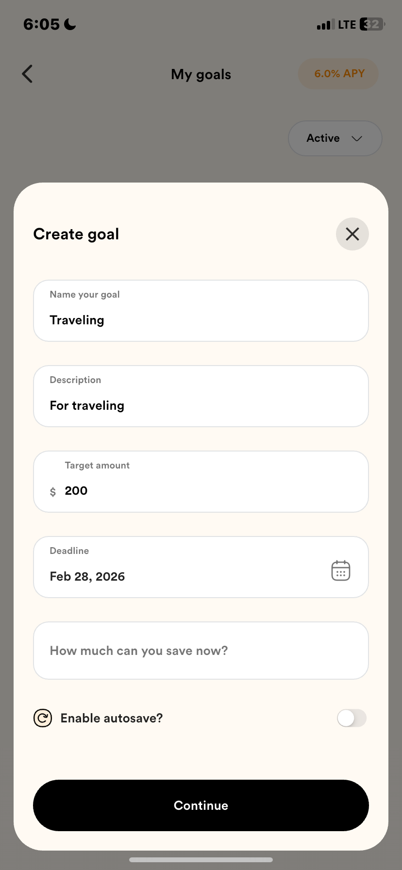 Accrue Set goal Flow Screenshots & UX Patterns | Uiland