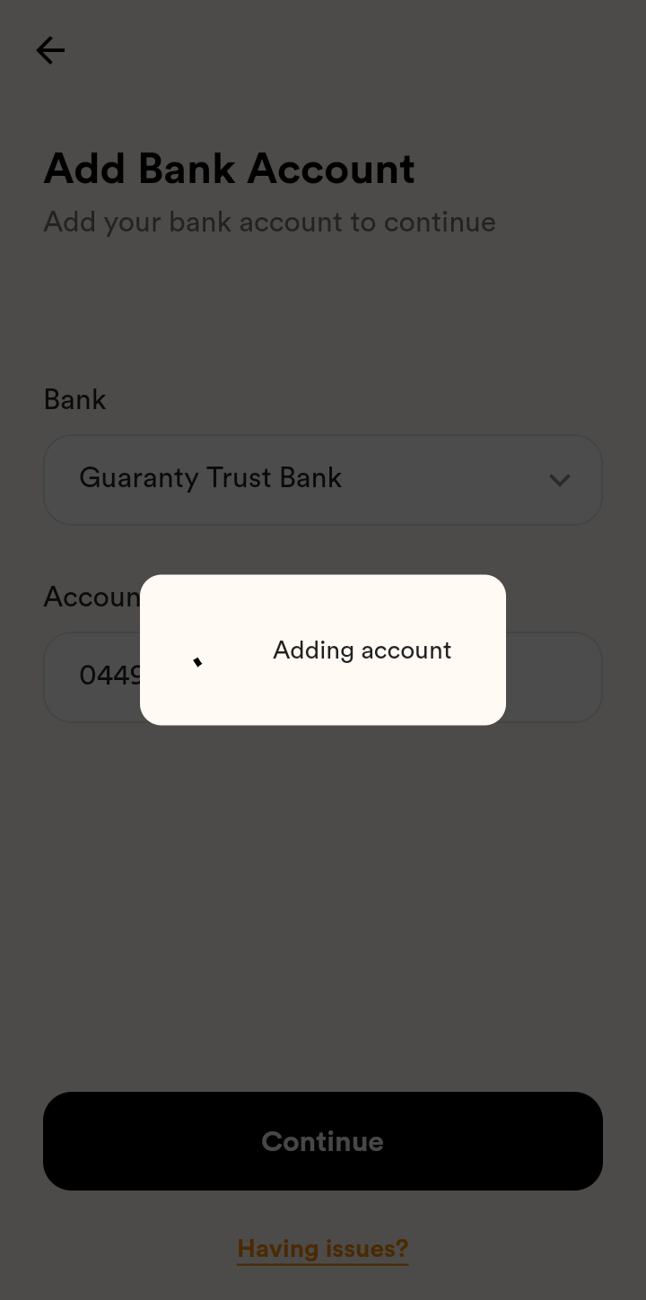  Accrue Add Bank Account user flow UI screenshot