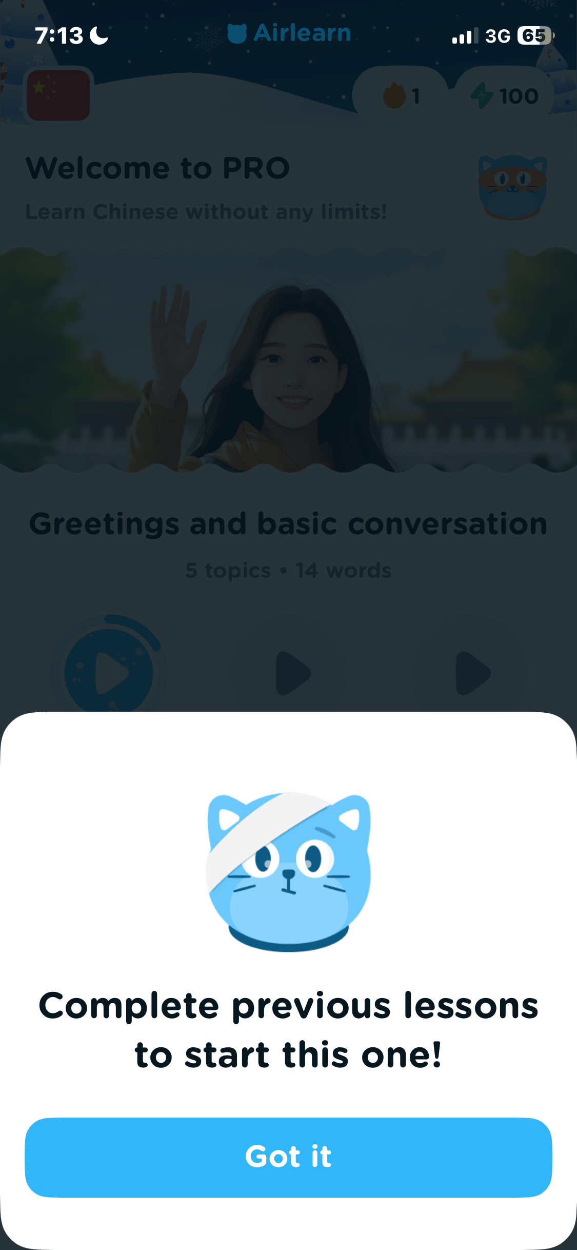 Airlearn Completing A Lesson Flow Screenshots & UX Patterns | Uiland