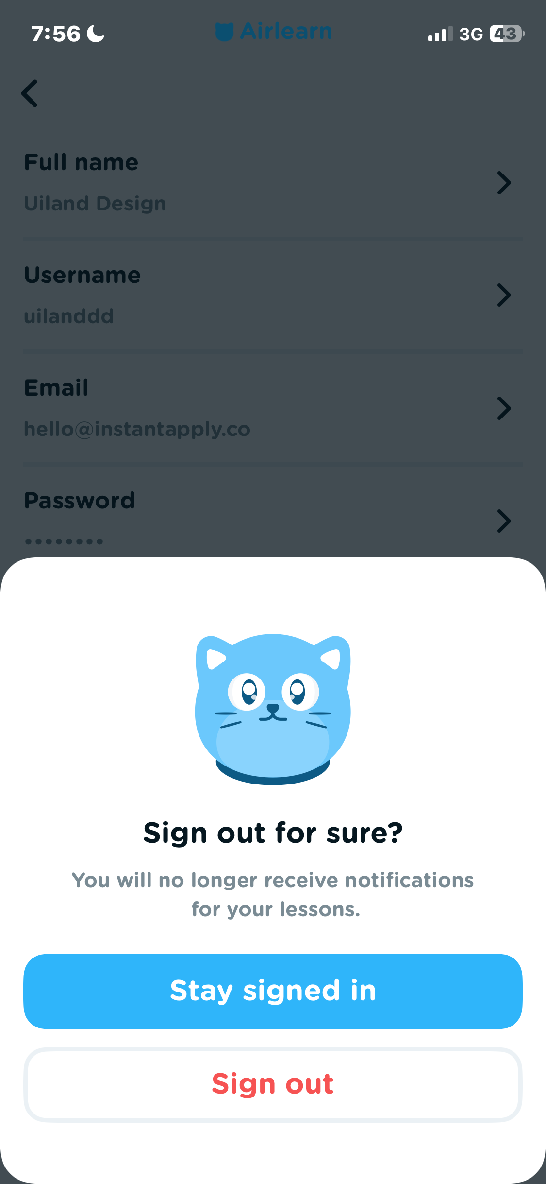 Airlearn Login Flow Screenshots & UX Patterns | Uiland