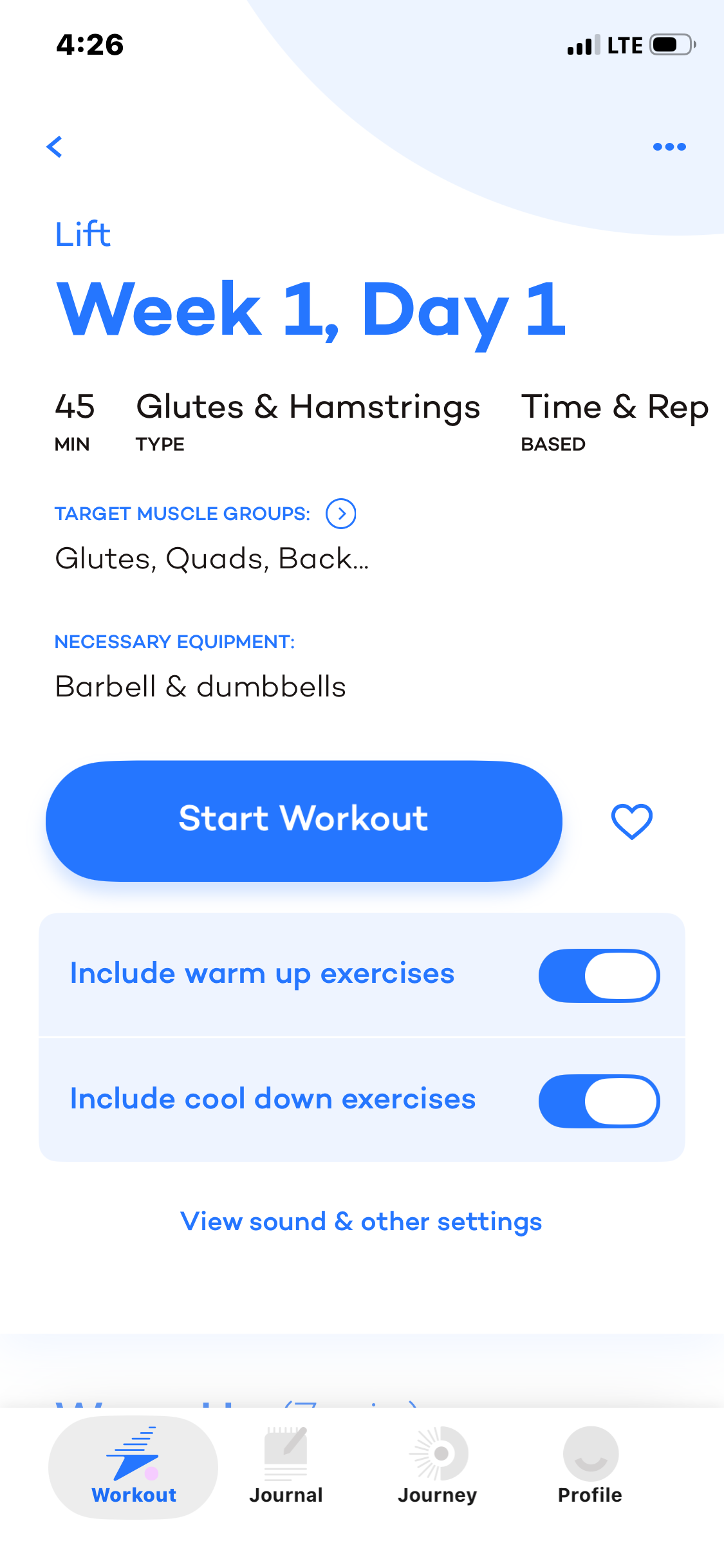 Alive Starting A Workout Flow Screenshots & UX Patterns | Uiland
