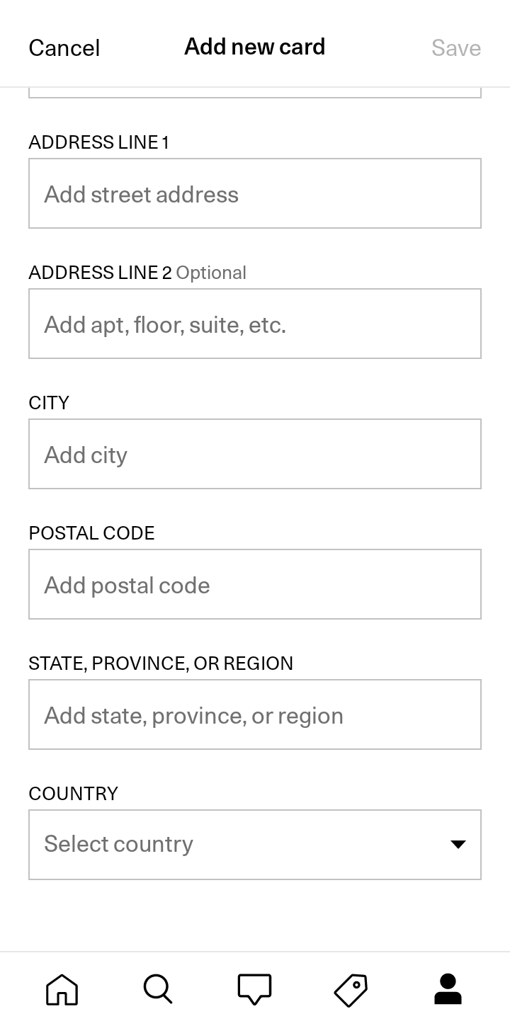  Artsy Add Card user flow UI screenshot