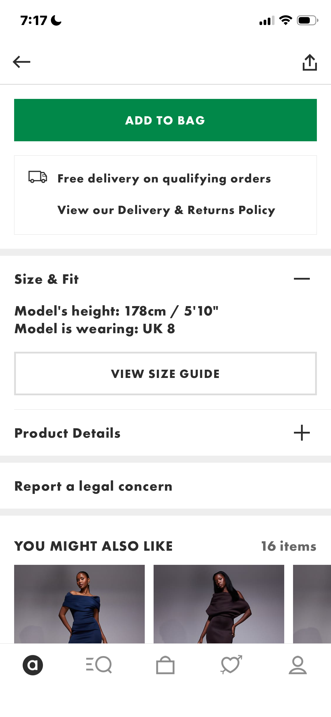 Asos Size Guide Flow Screenshots & UX Patterns | Uiland