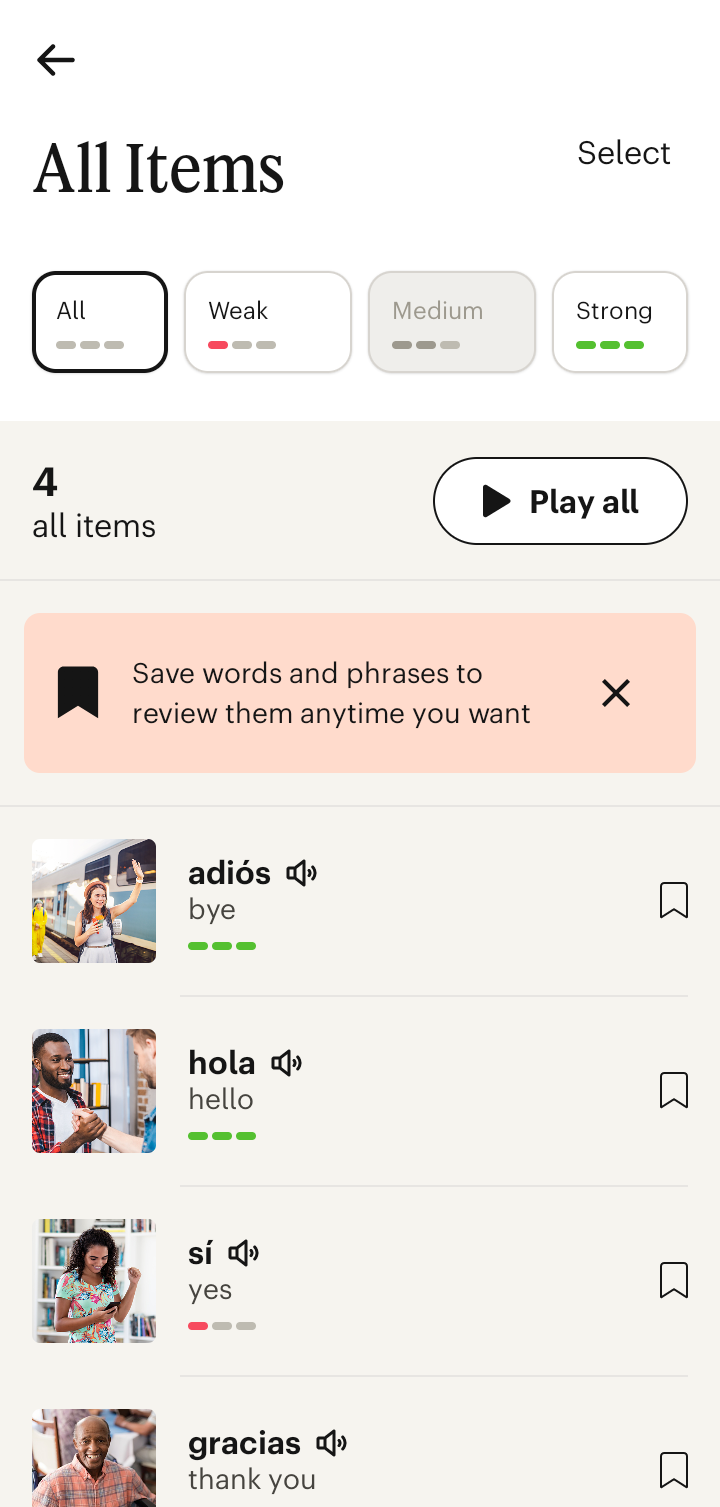  Babbel Savings  ui screens