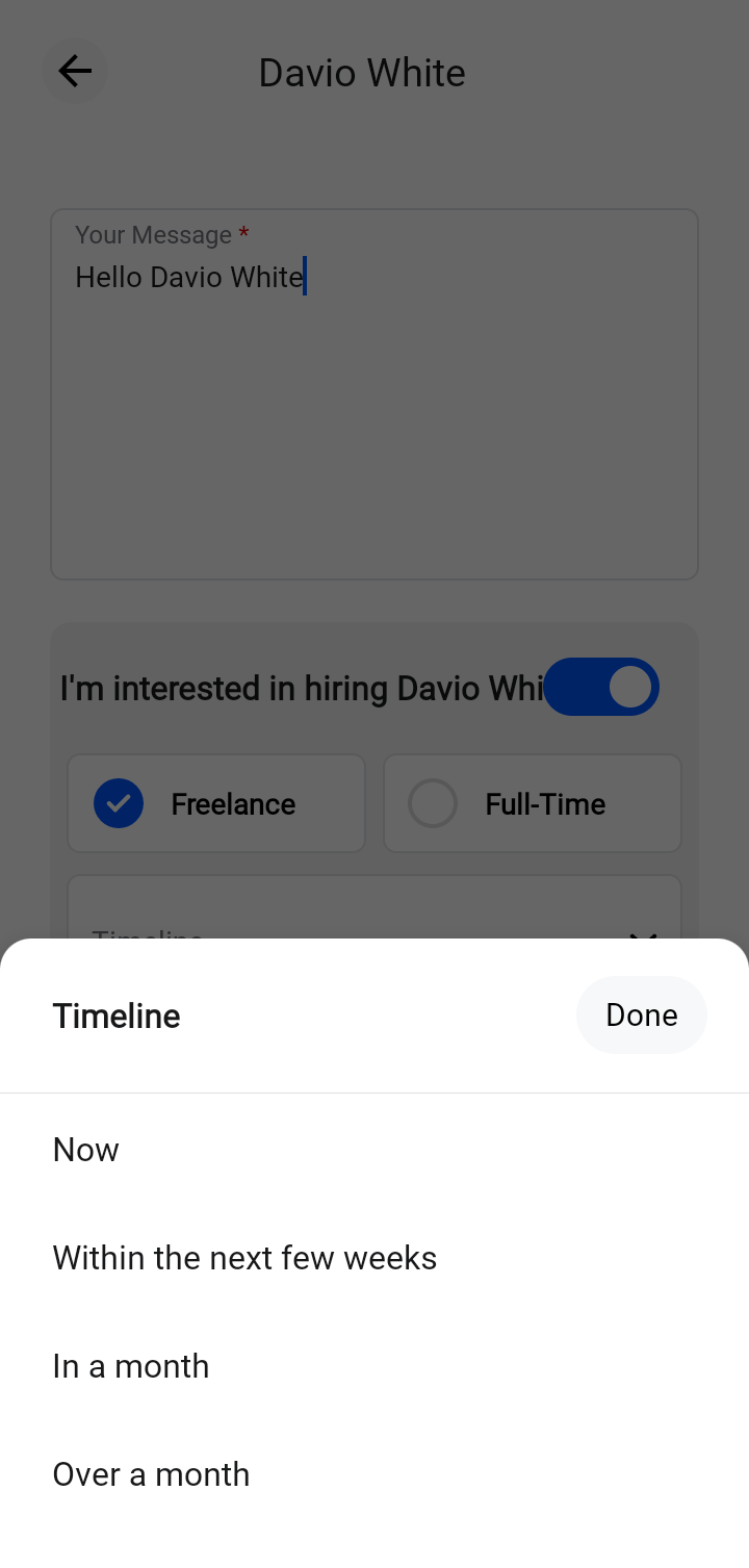  Behance Sending Message flow