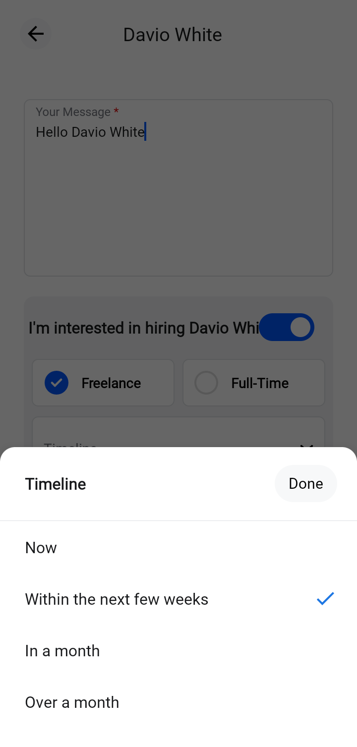  Behance Sending Message flow