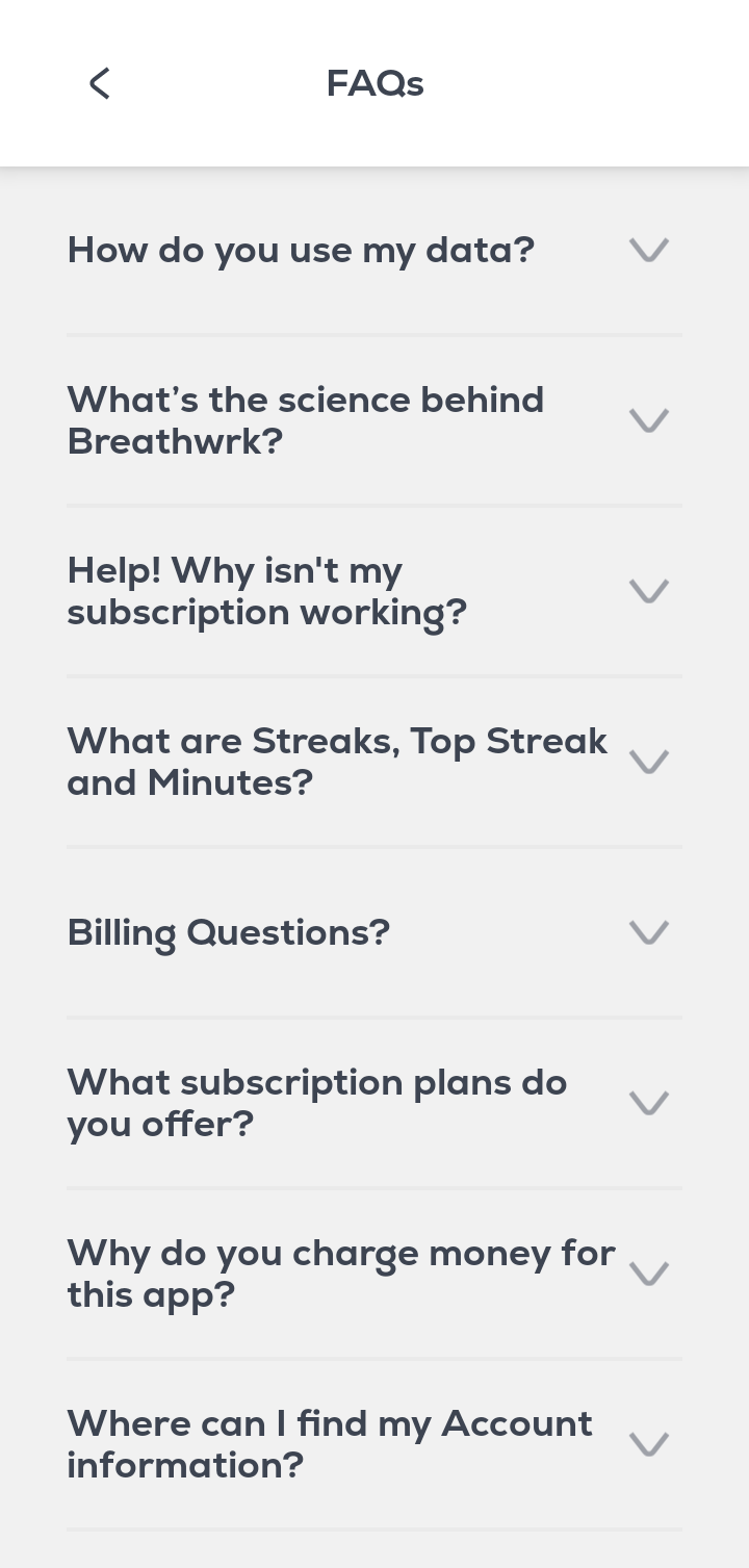  Breathwrk FAQ flow