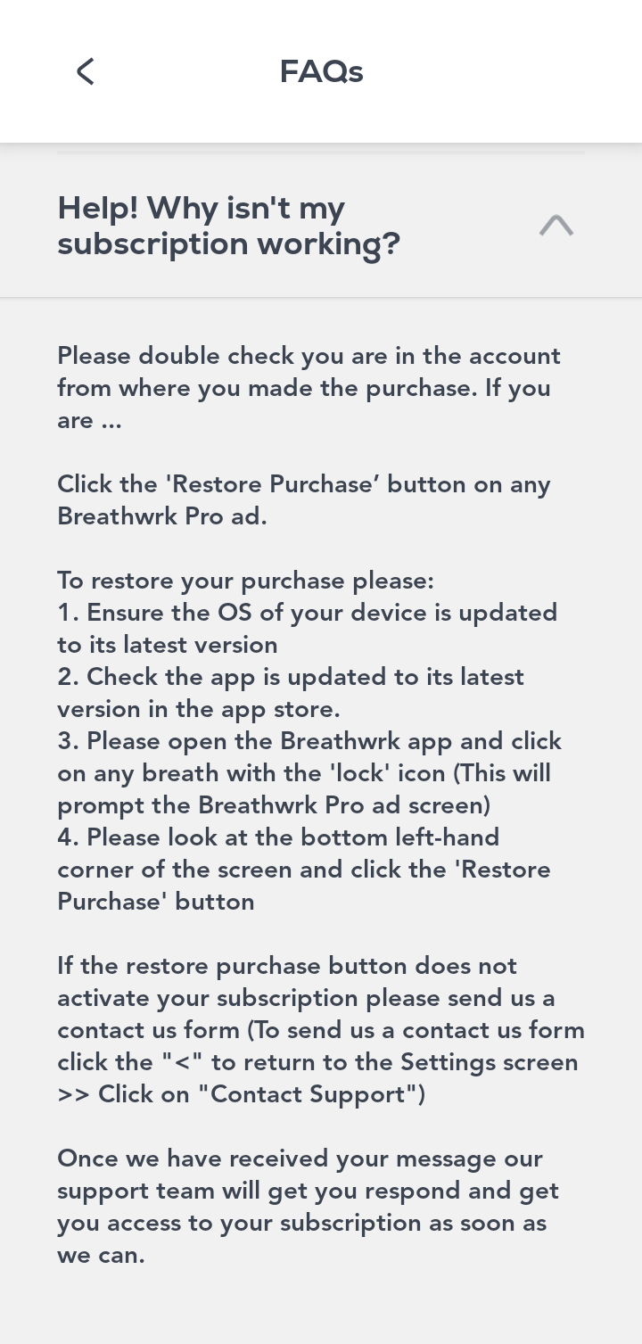  Breathwrk FAQ flow