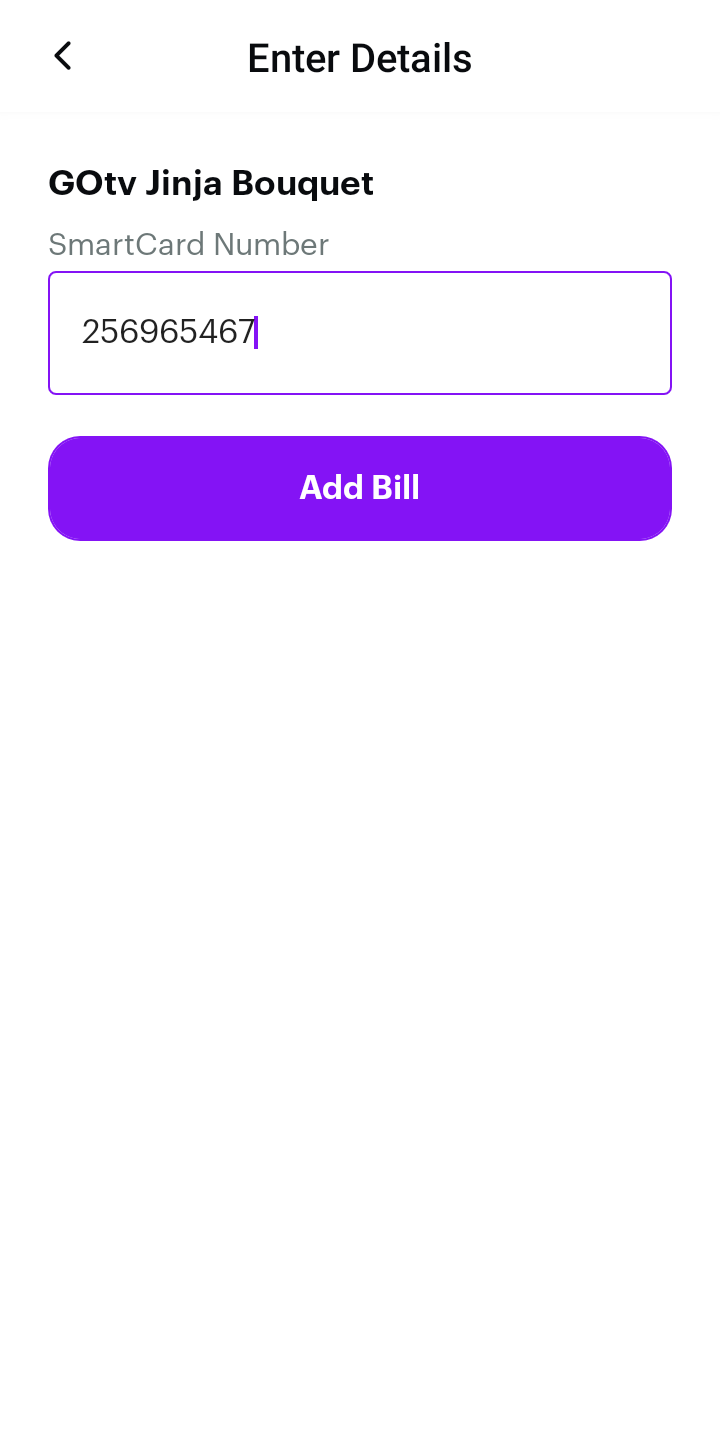  Chippercash Bill Payment user flow UI screenshot