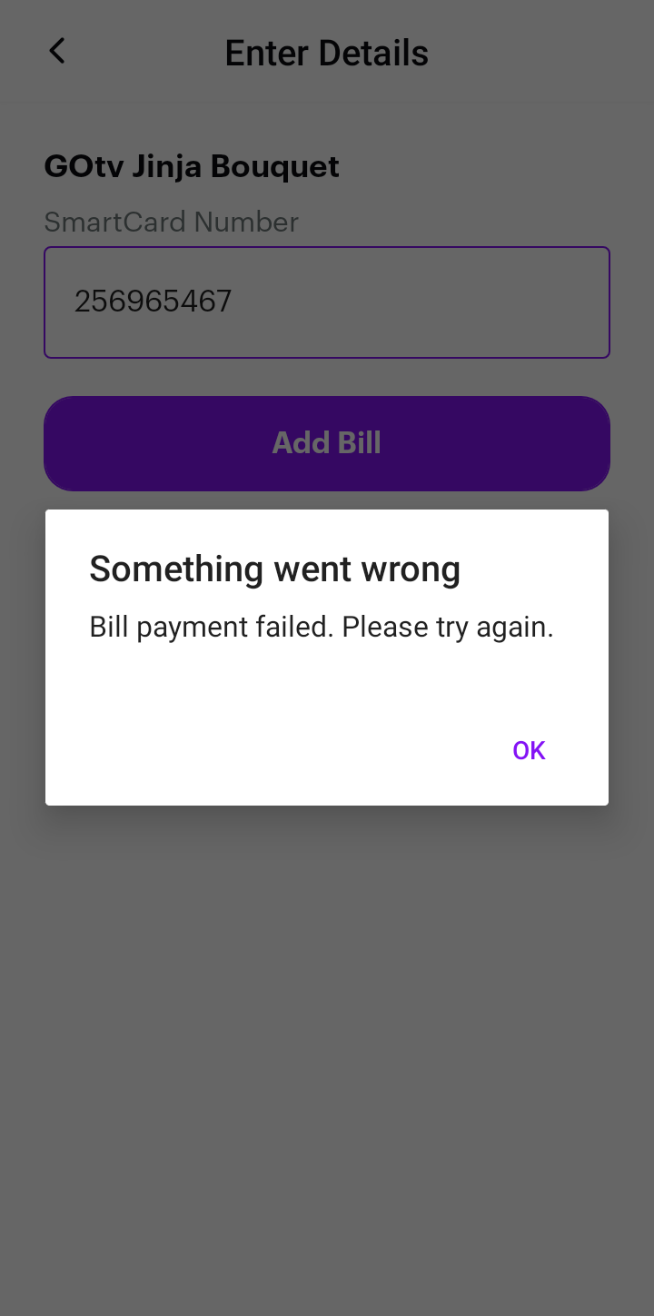  Chippercash Bill Payment user flow UI screenshot
