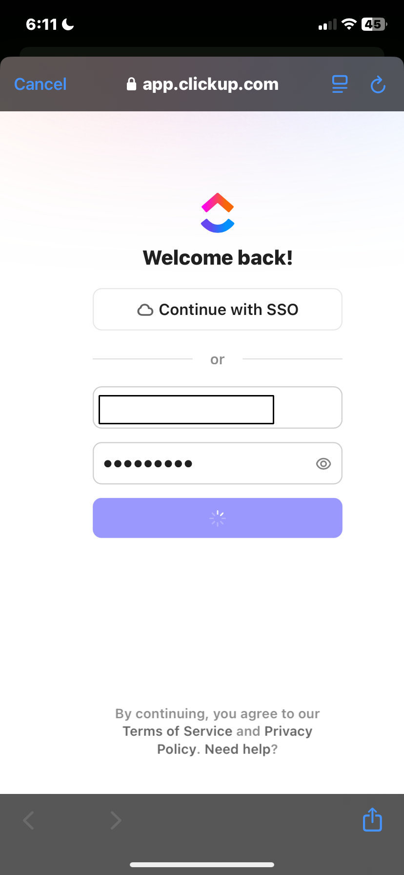 Clickup Login Flow Screenshots & UX Patterns | Uiland