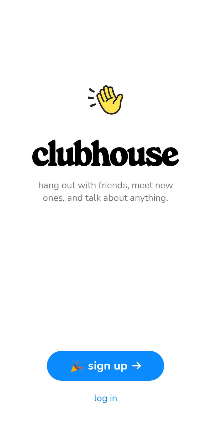 Clubhouse Onboarding user flow UI screenshot