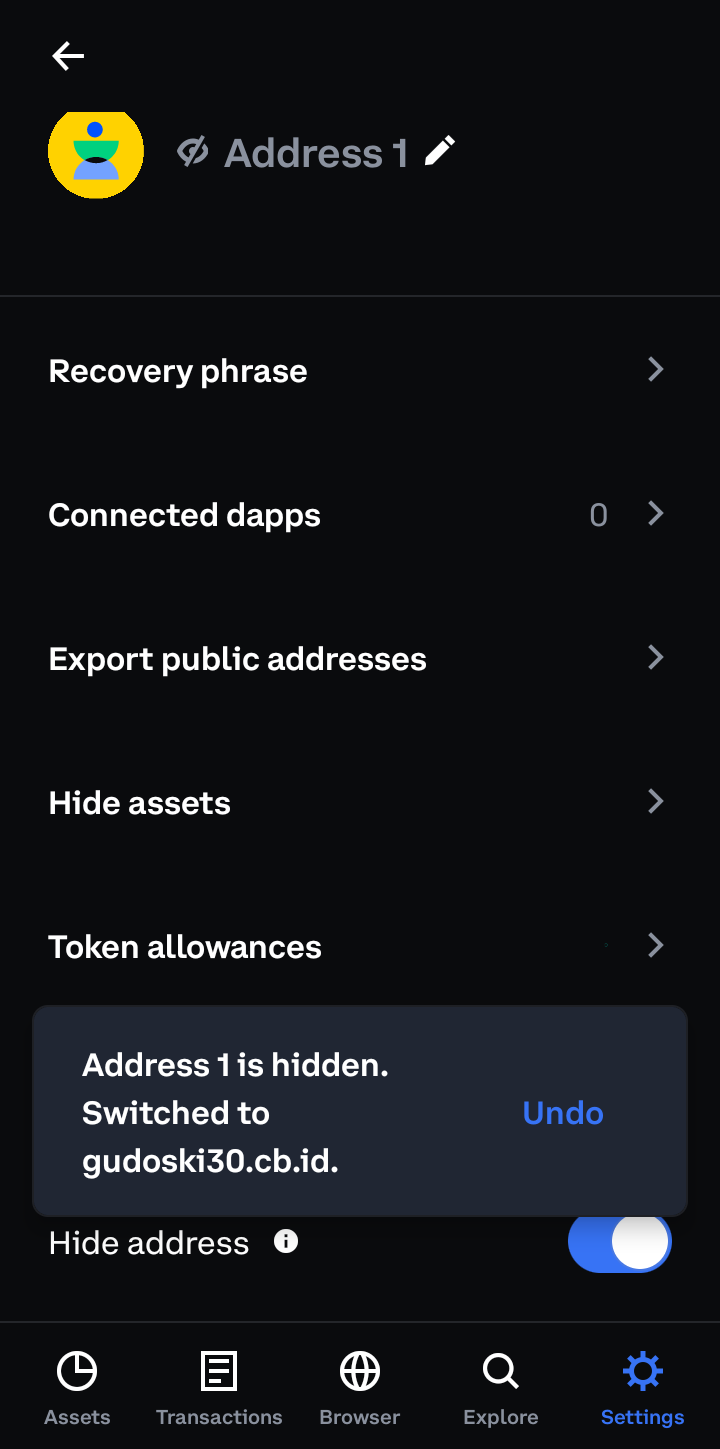  Coinbasewallet Edit Profile user flow UI screenshot
