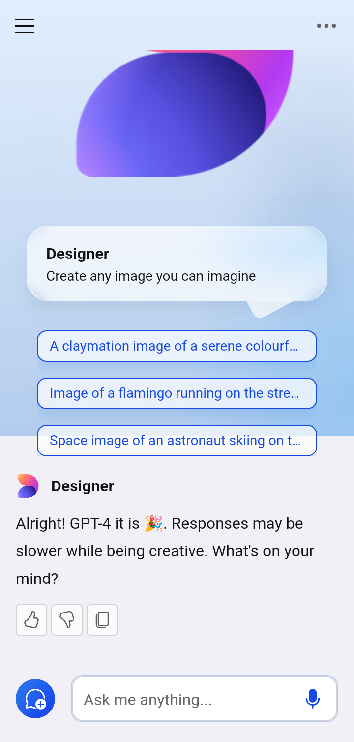  Copilot Create Image  ui screens