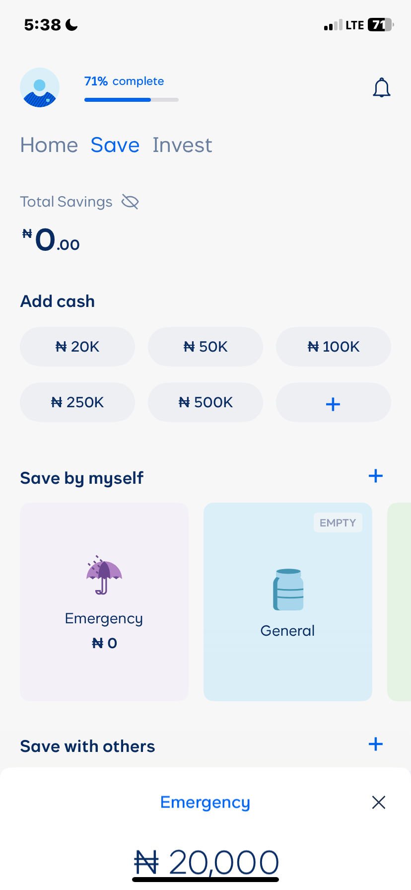  Cowrywisee Savings flow