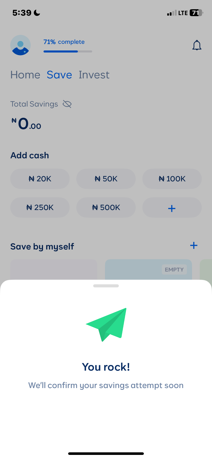  Cowrywisee Savings flow