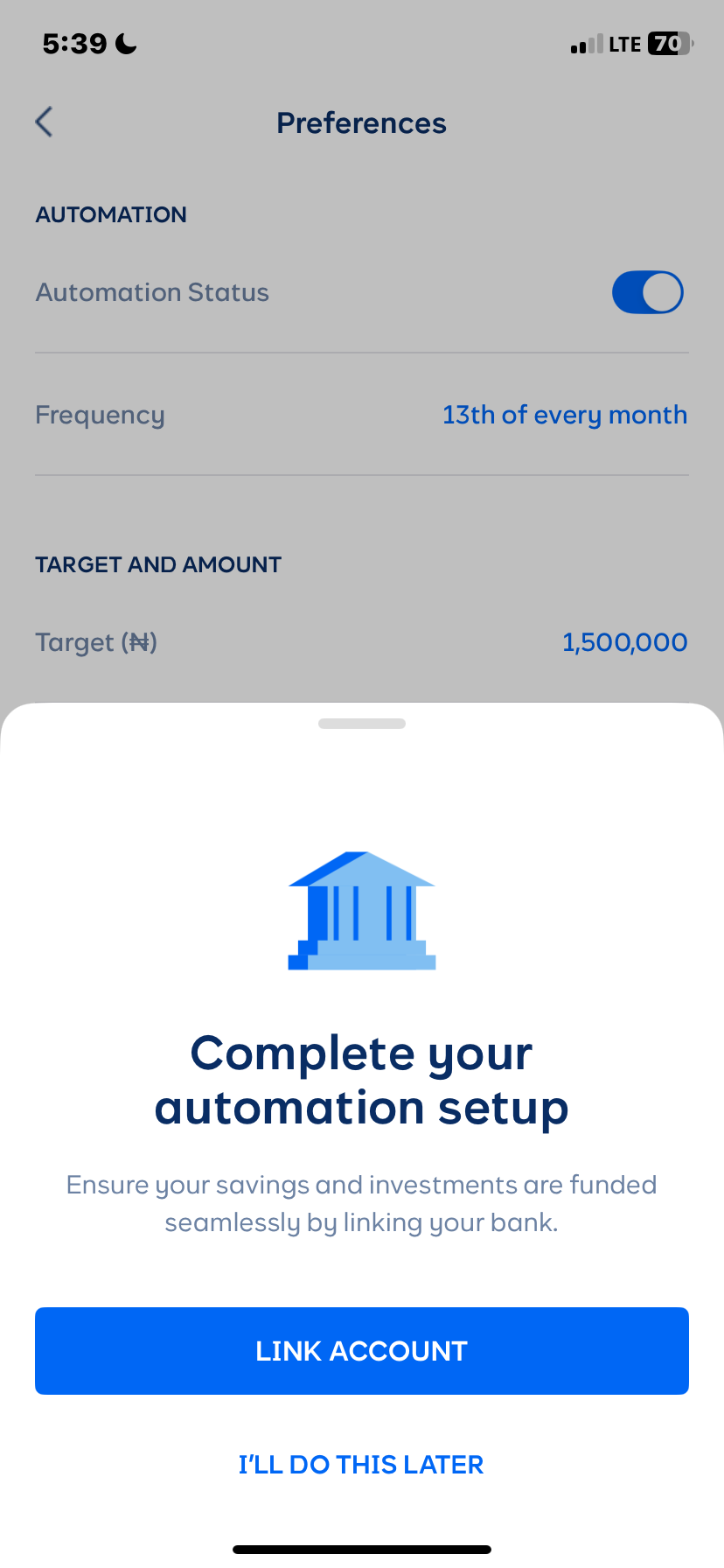  Cowrywisee Savings flow