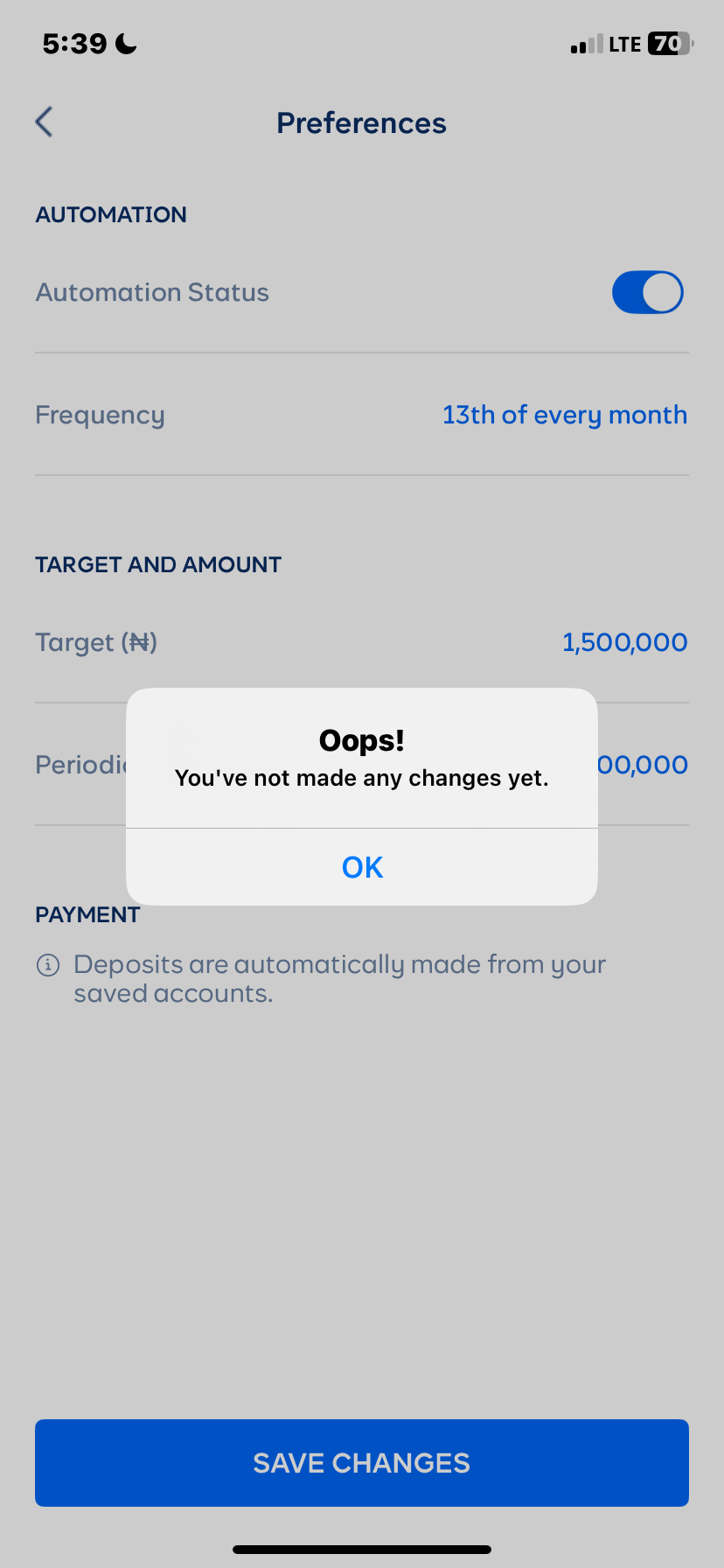  Cowrywisee Savings flow