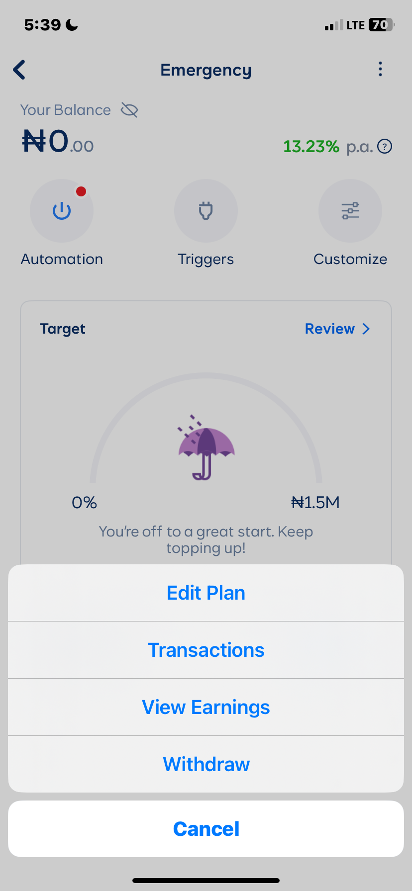  Cowrywisee Savings flow
