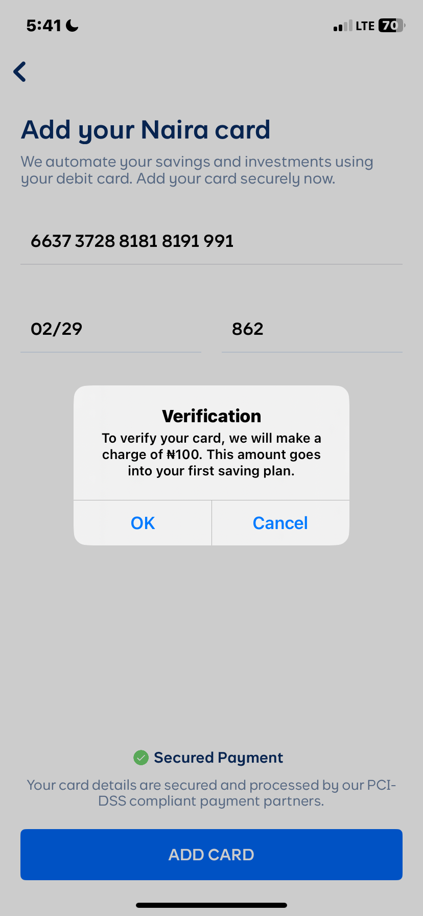  Cowrywisee Savings flow