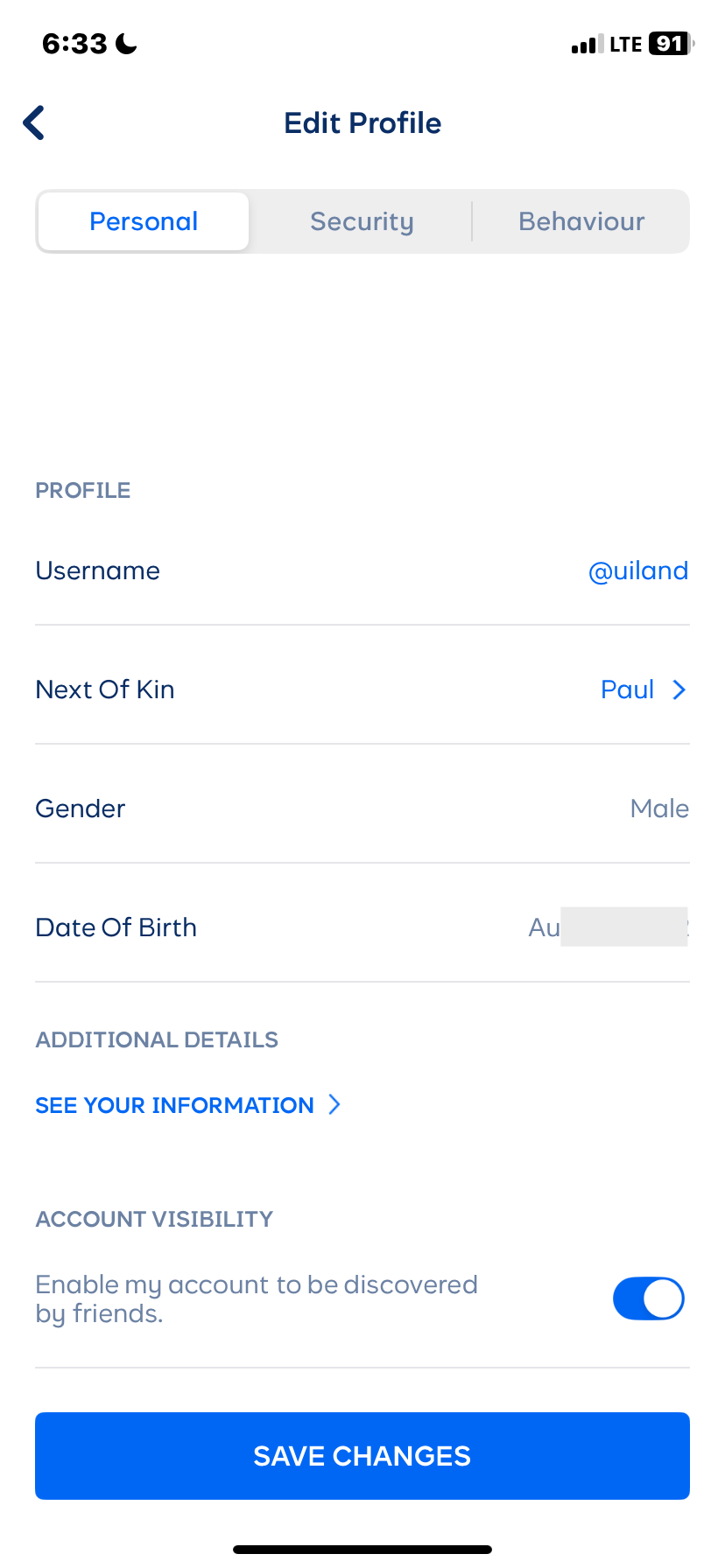  Cowrywise My profile flow