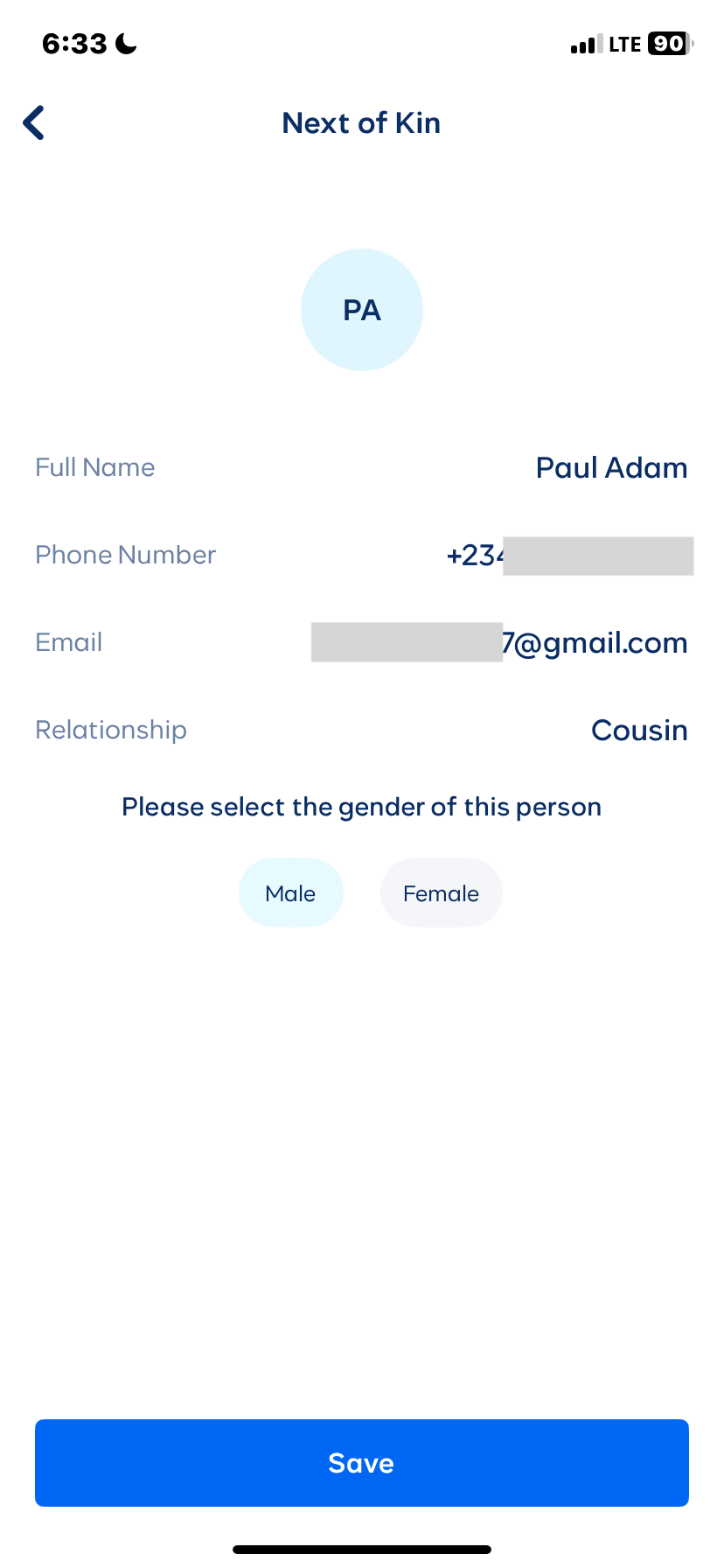  Cowrywise My profile flow