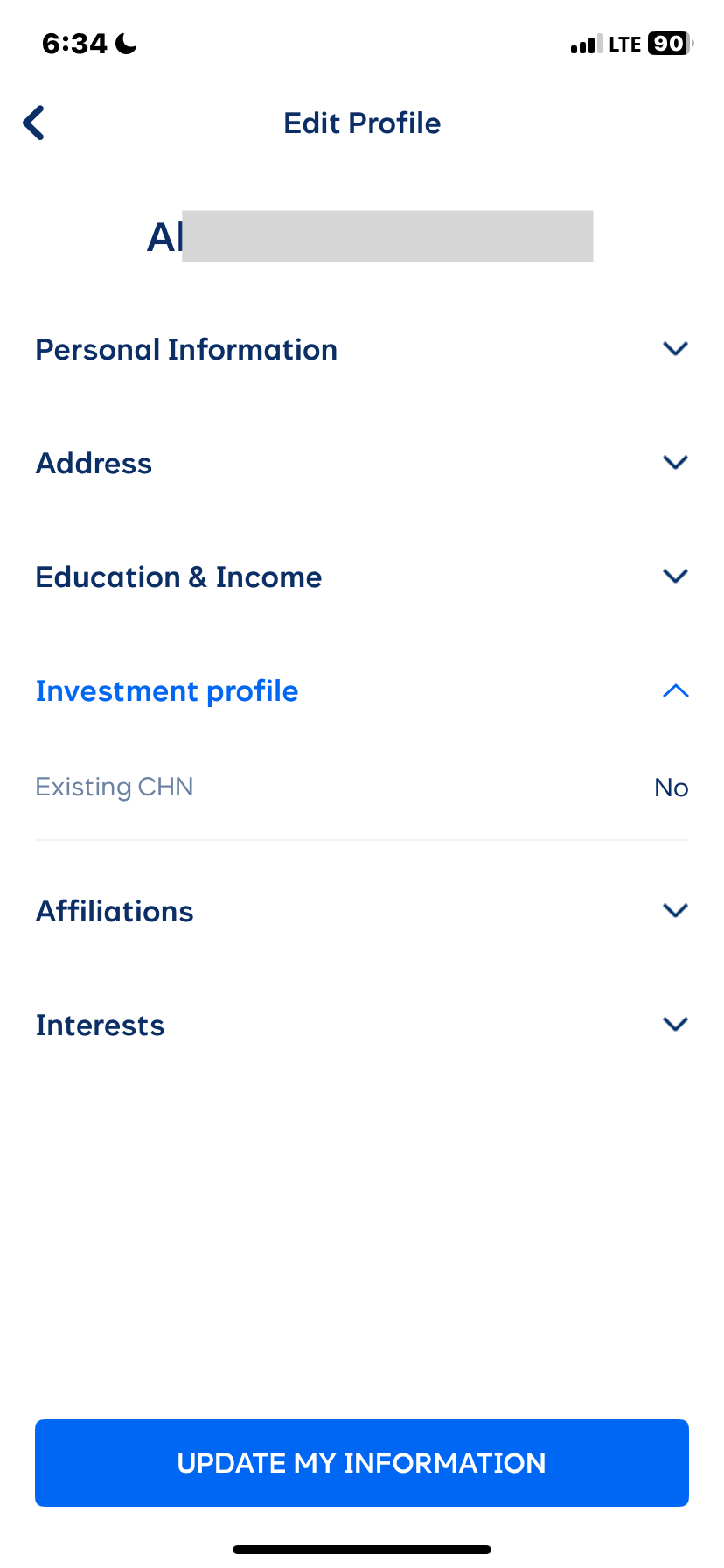  Cowrywise My profile flow
