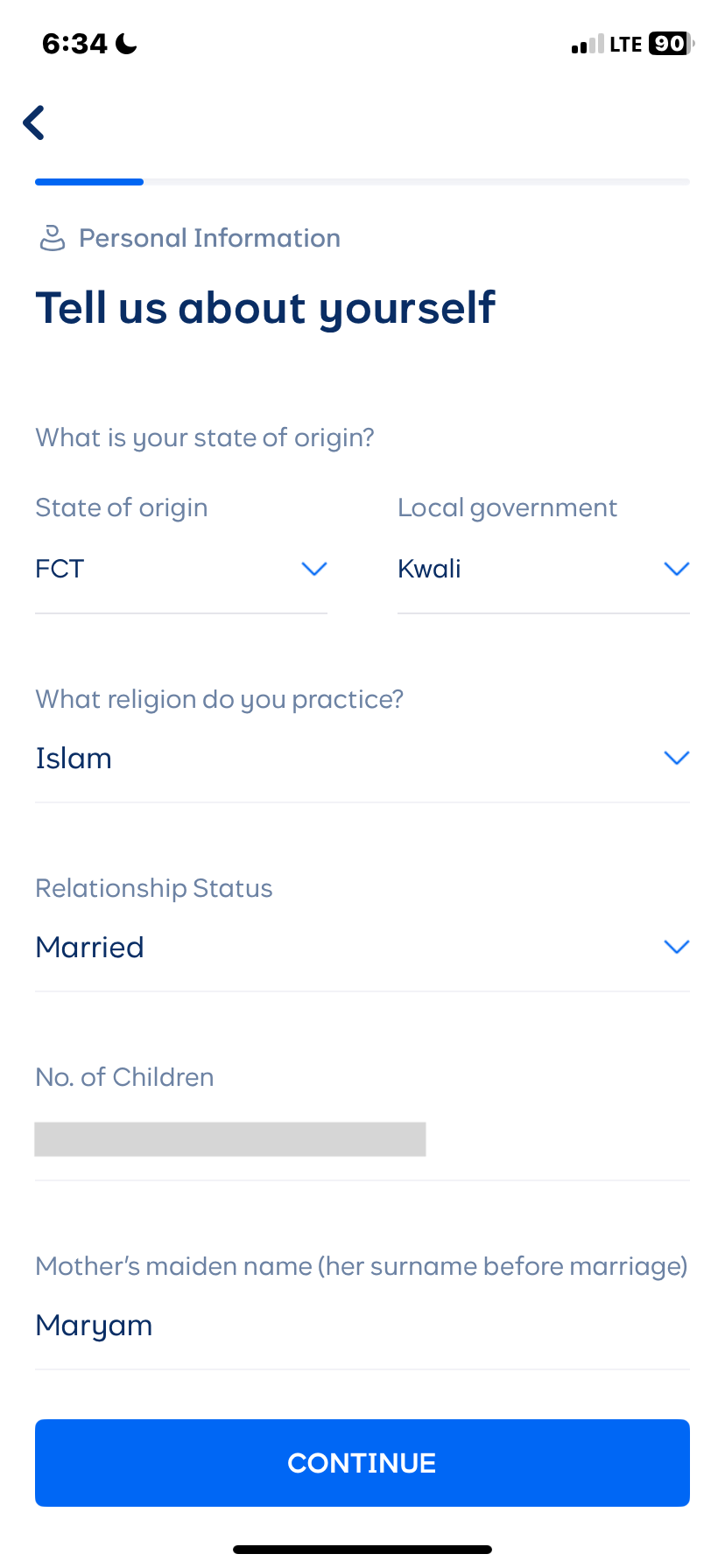  Cowrywise My profile flow
