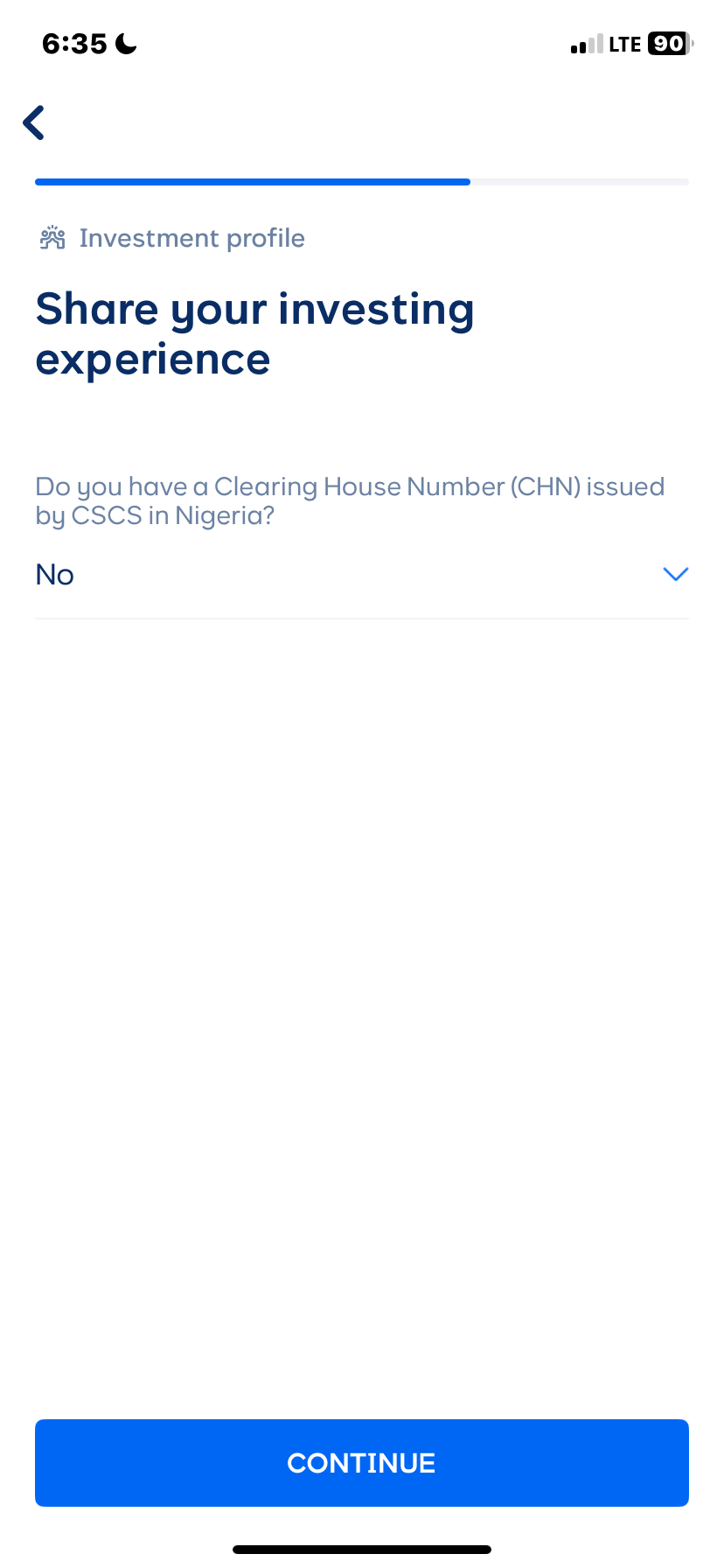  Cowrywise My profile flow