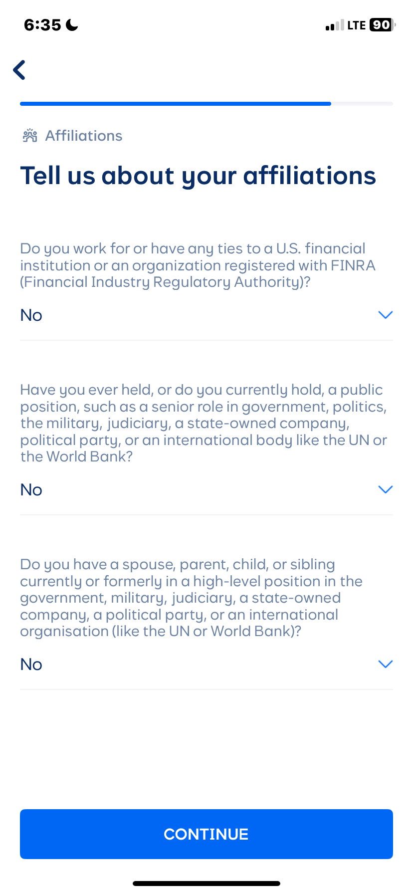  Cowrywise My profile flow