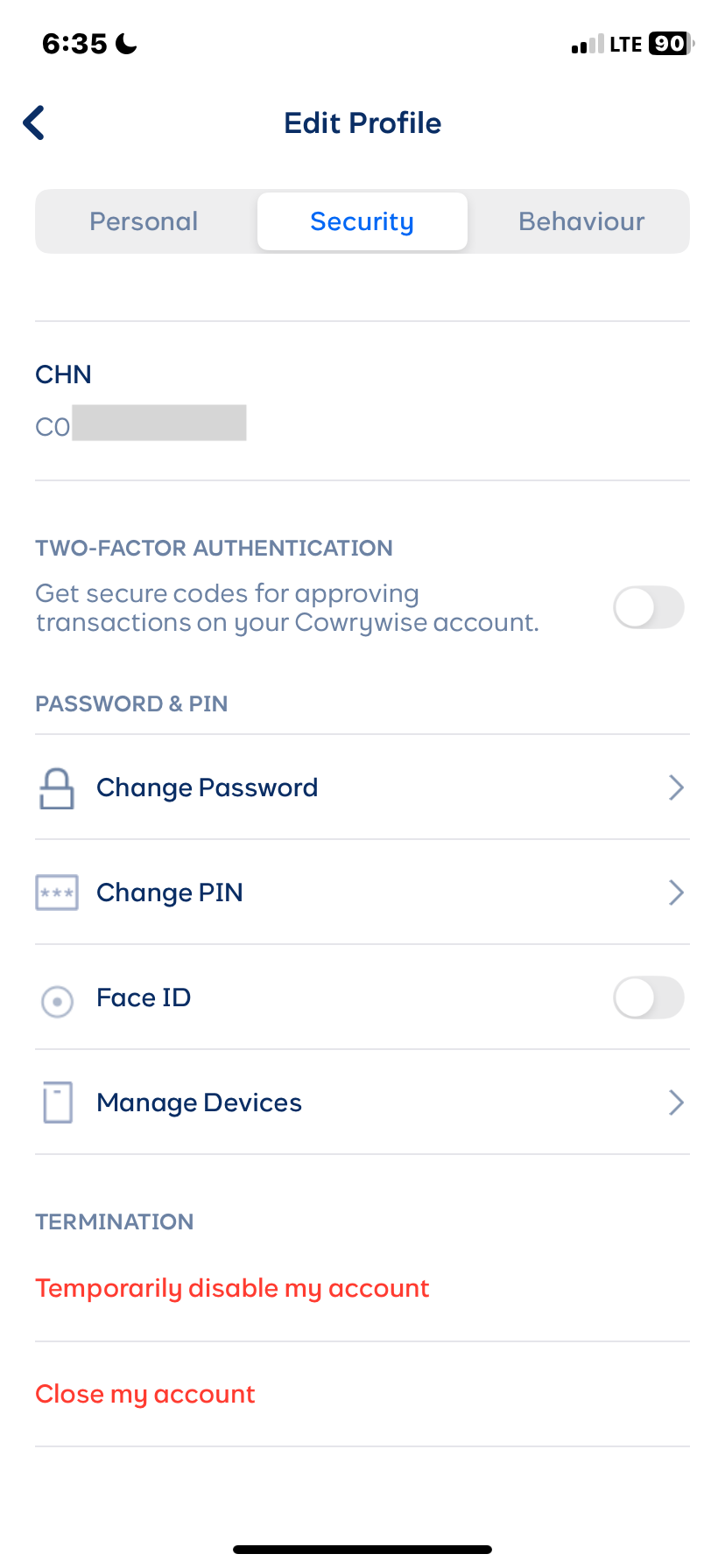  Cowrywisee Set passcode flow