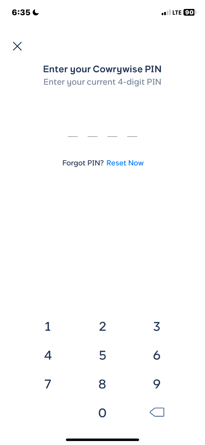  Cowrywisee Set passcode flow