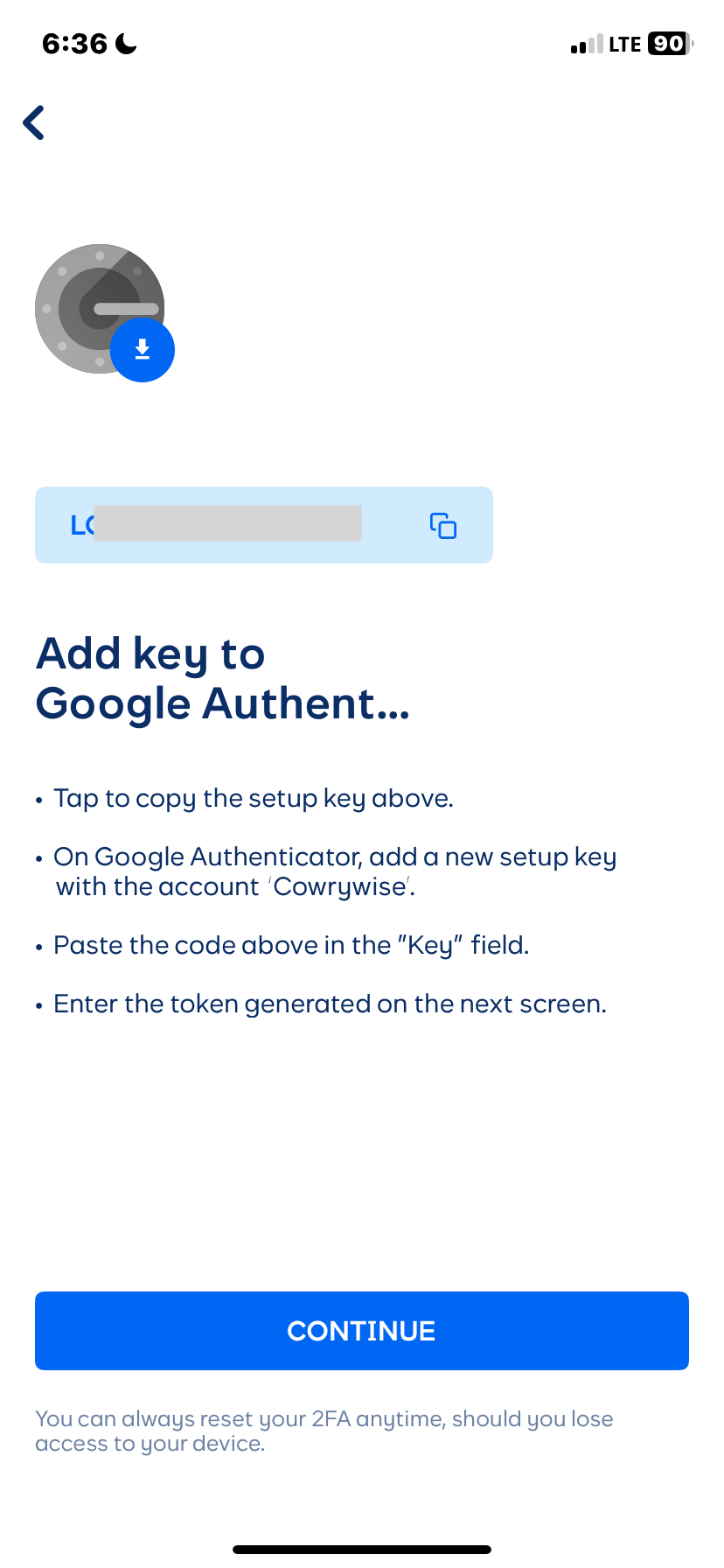  Cowrywisee Set passcode flow