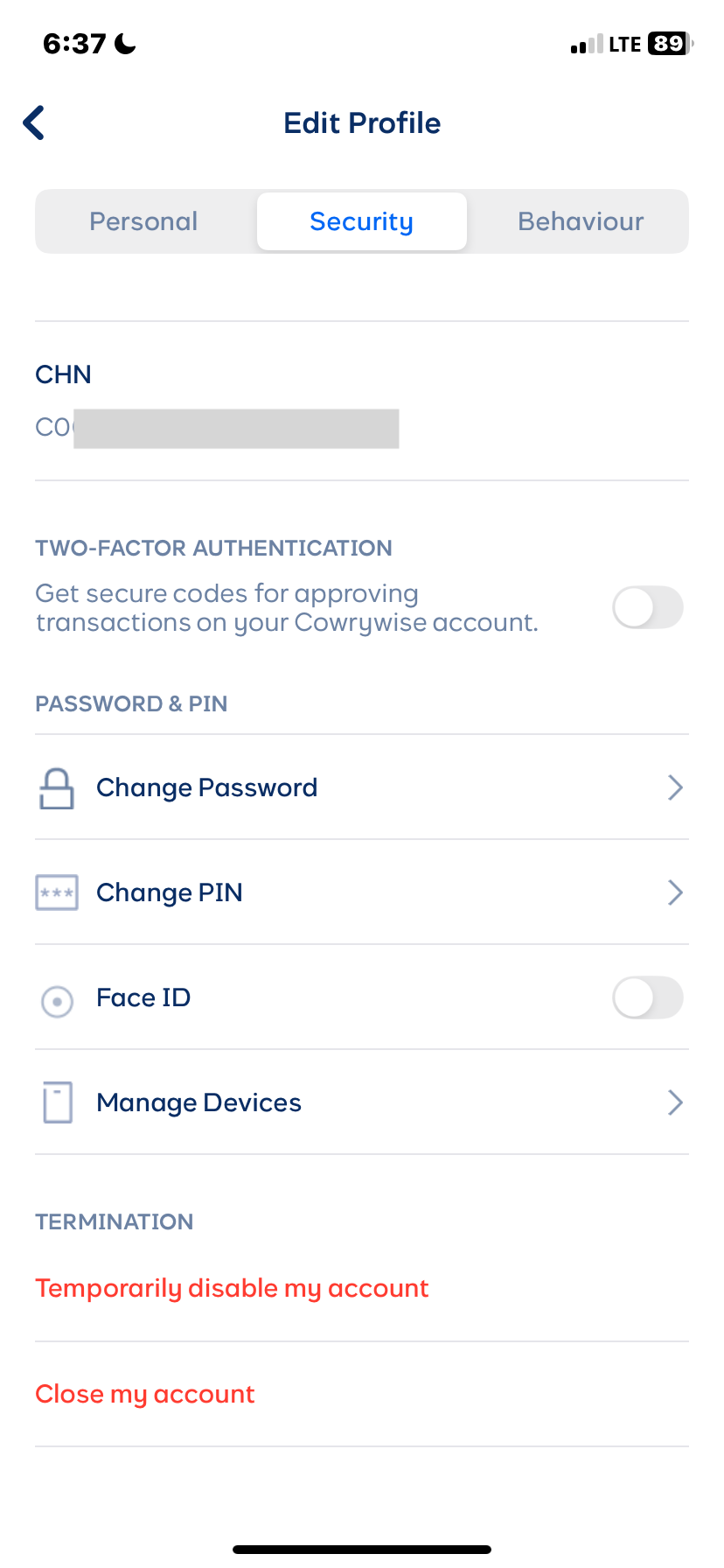  Cowrywisee Set passcode flow