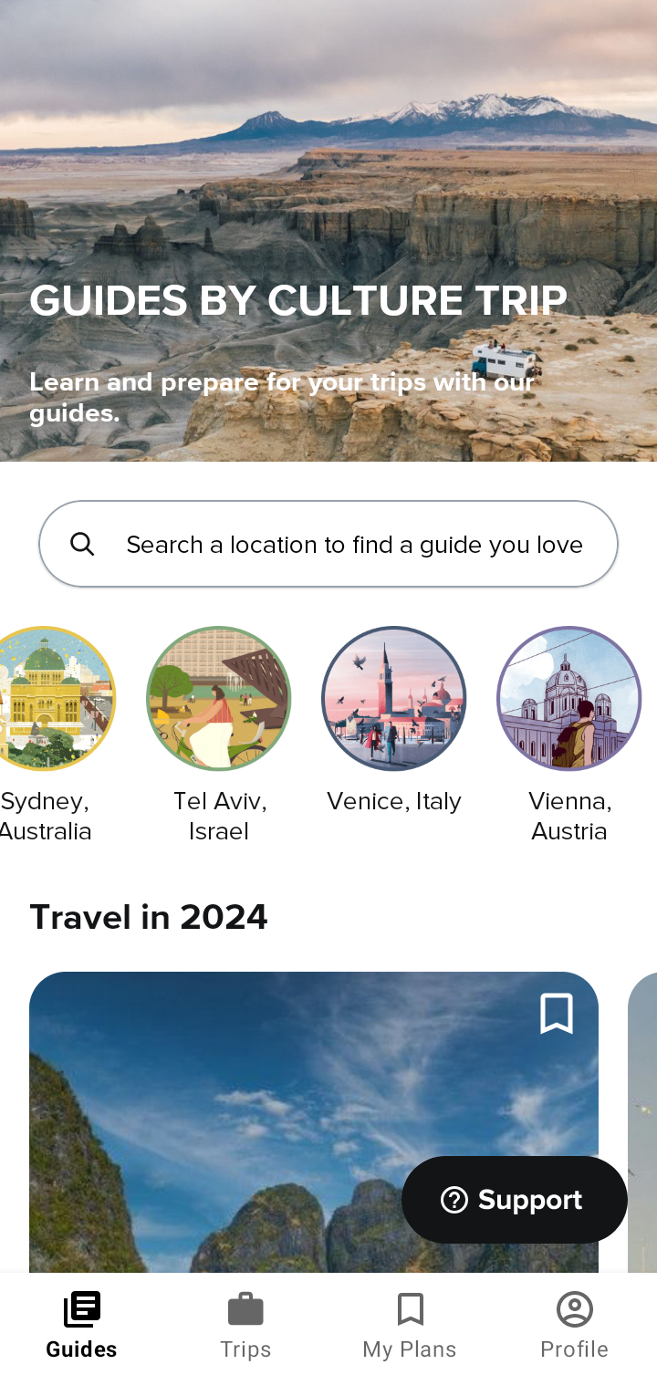  Culturetrip Home  ui screens