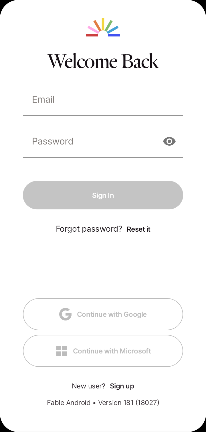  Fable Login flow