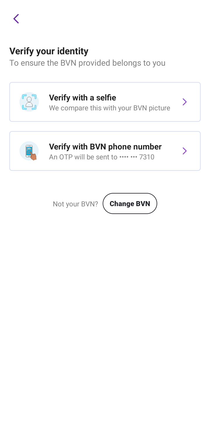  Fairmoney KYC  ui screens