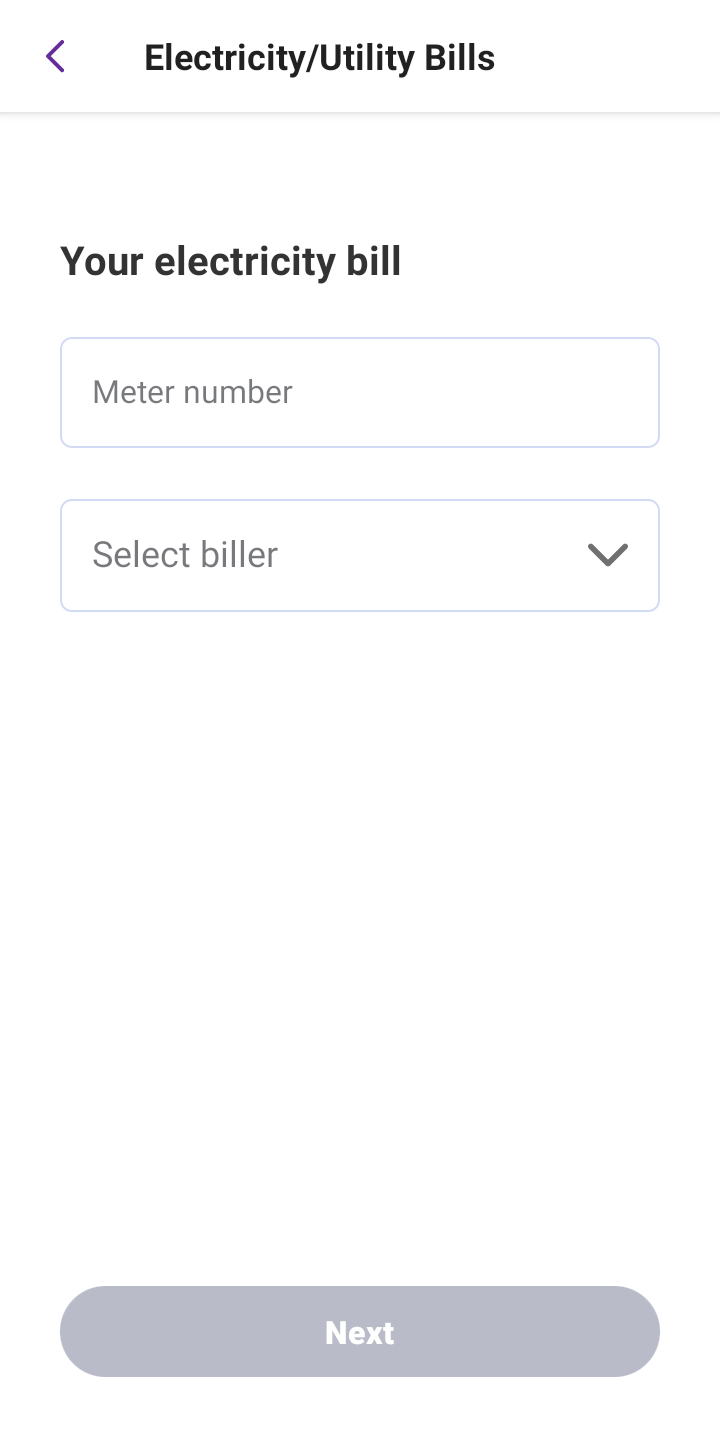  Fairmoney Bill Payment user flow UI screenshot