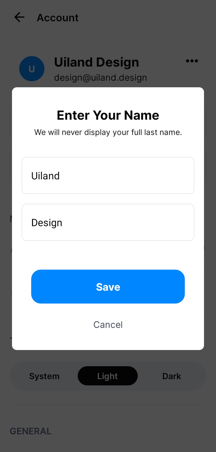  Finimize Edit Details  ui screens