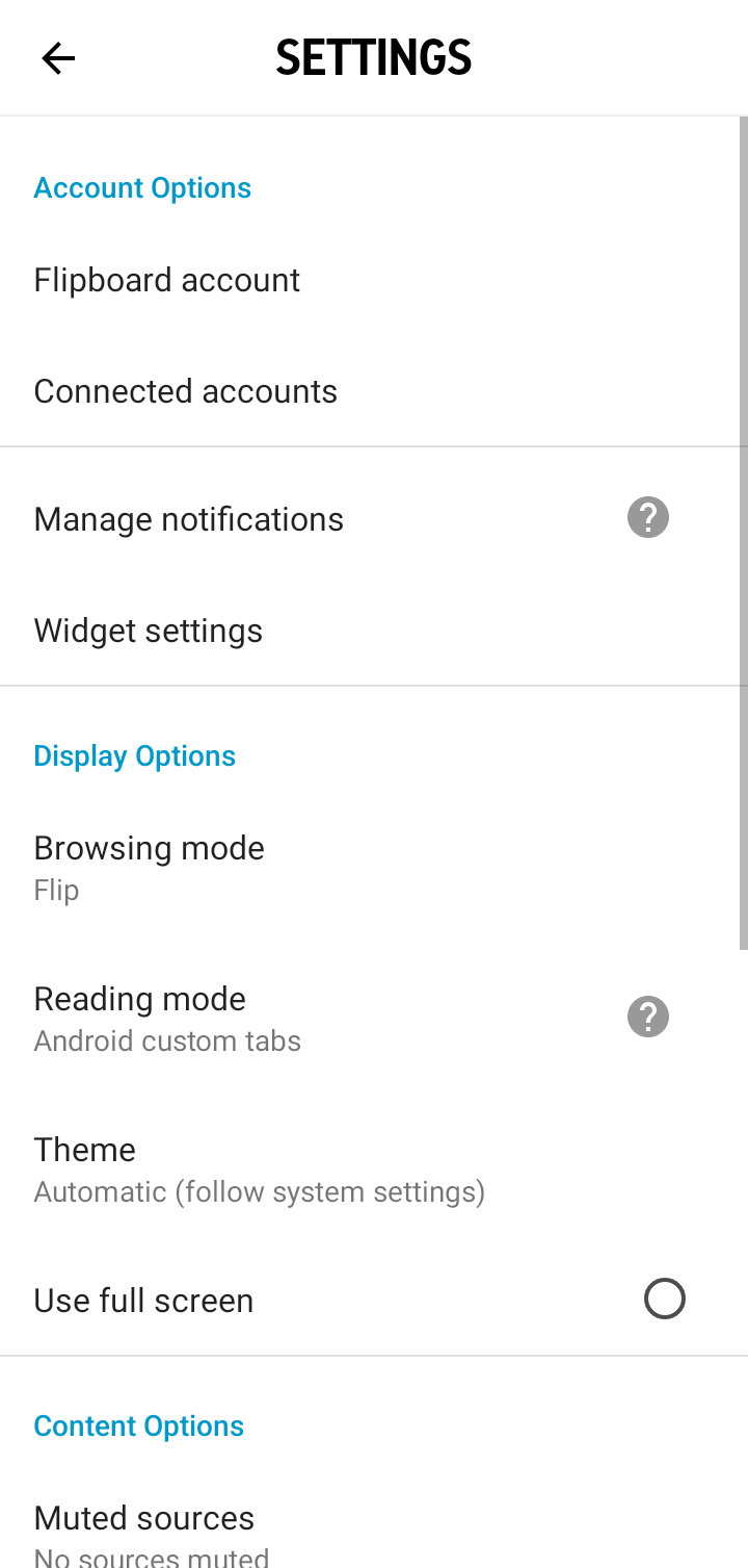  Flipboard Profile Settings flow