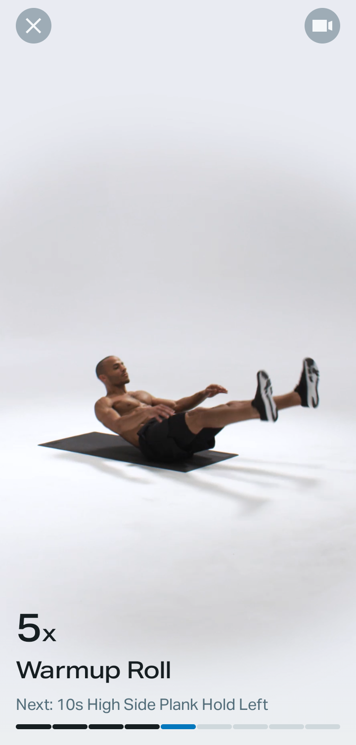  Freeletics Starting and completing workout flow