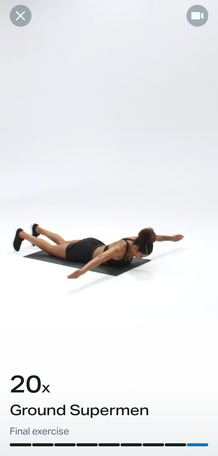  Freeletics Starting and completing workout flow