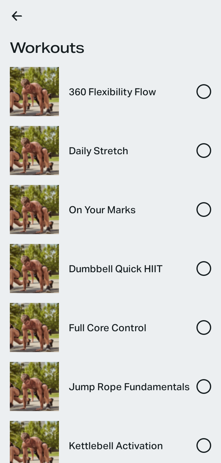  Freeletics Create new challenge flow