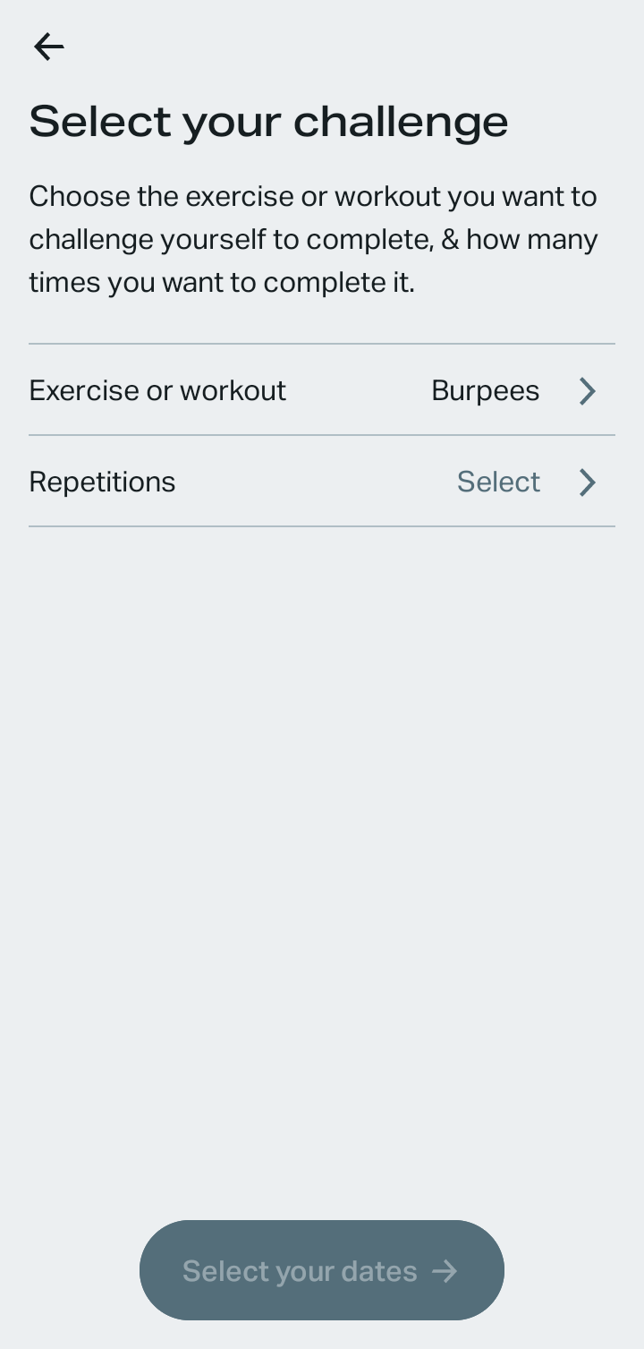  Freeletics Create new challenge flow