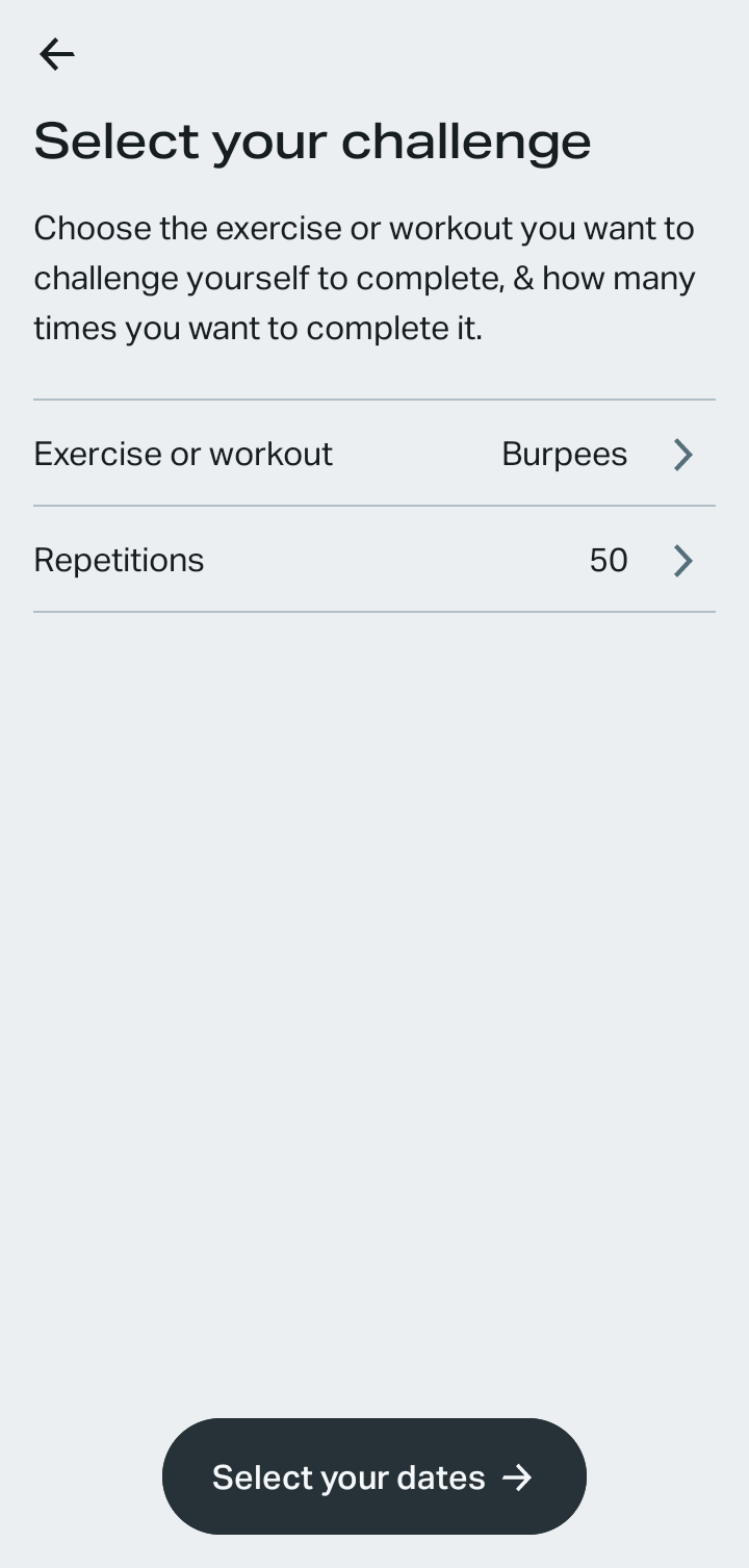  Freeletics Create new challenge flow