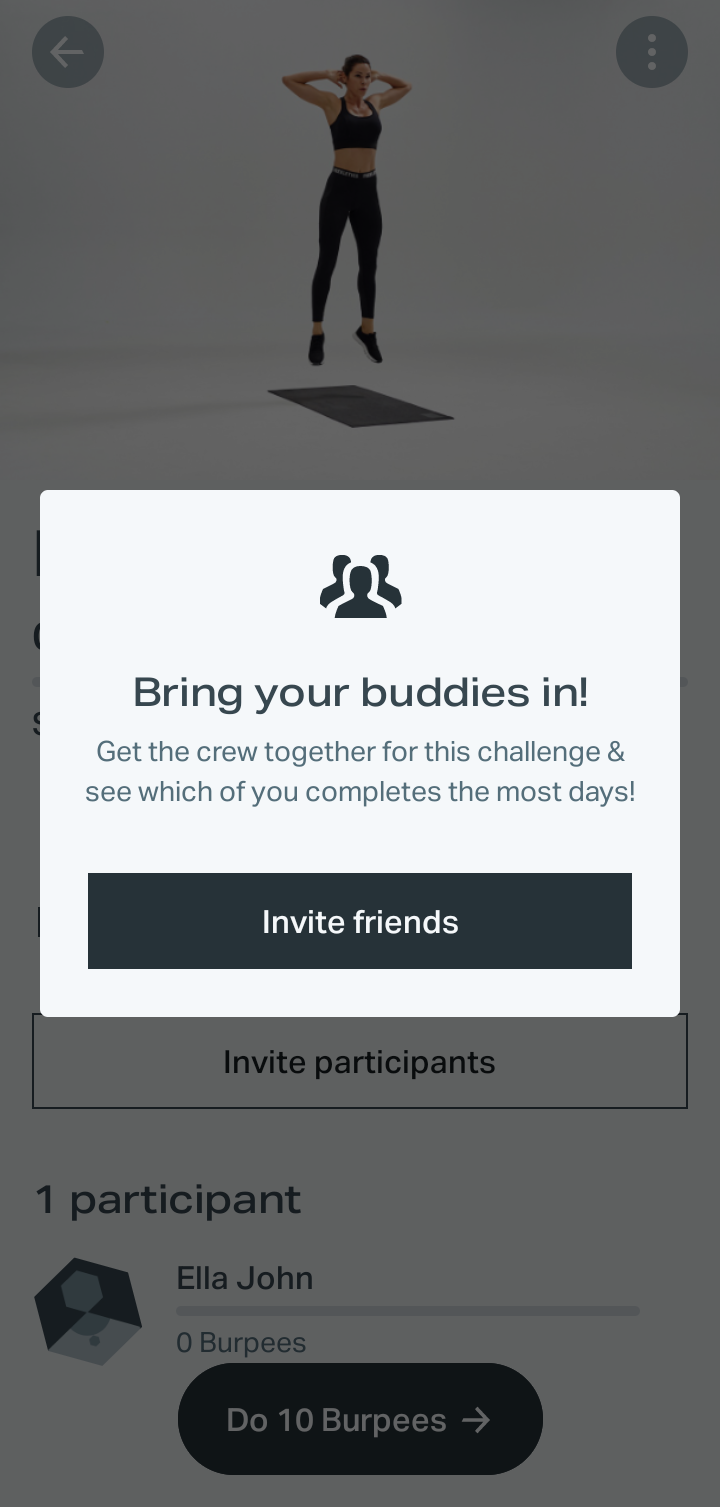  Freeletics Create new challenge flow