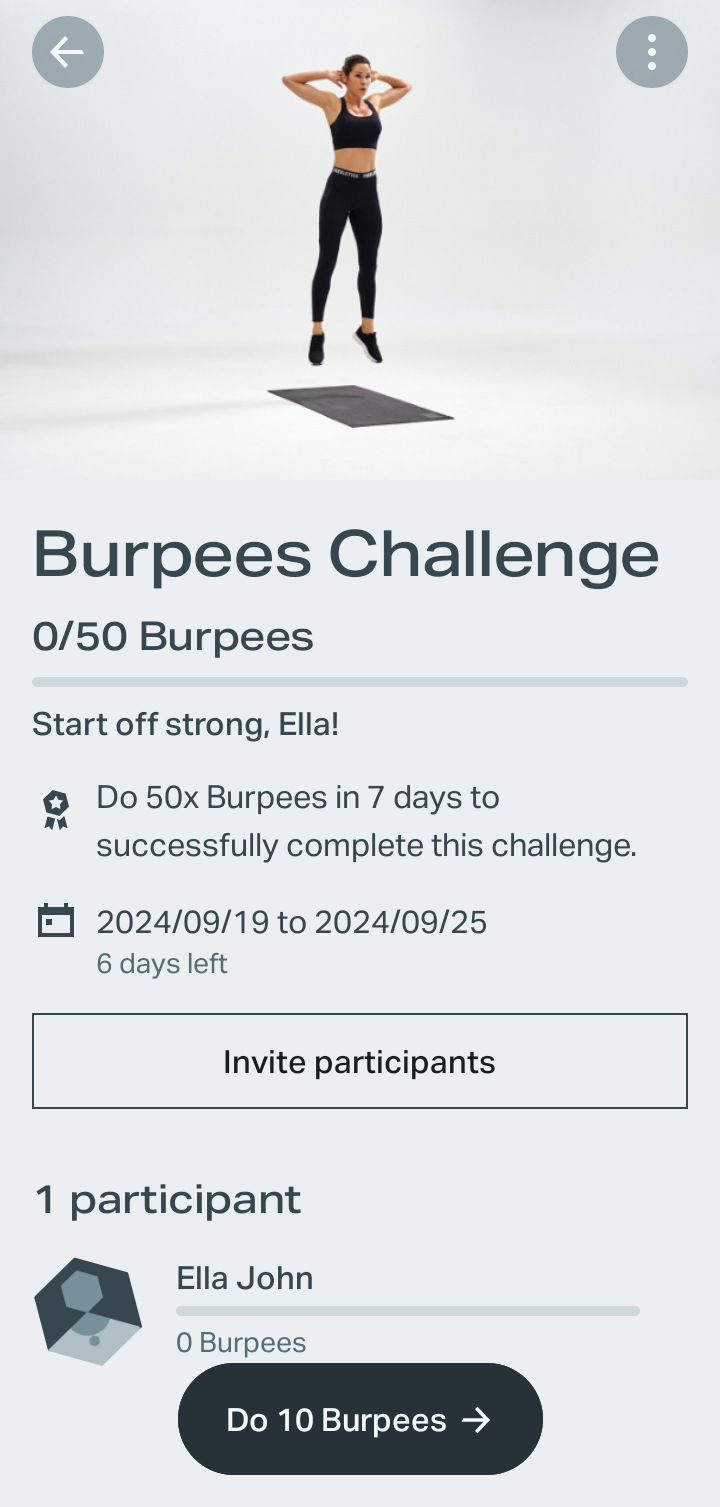  Freeletics Create new challenge flow