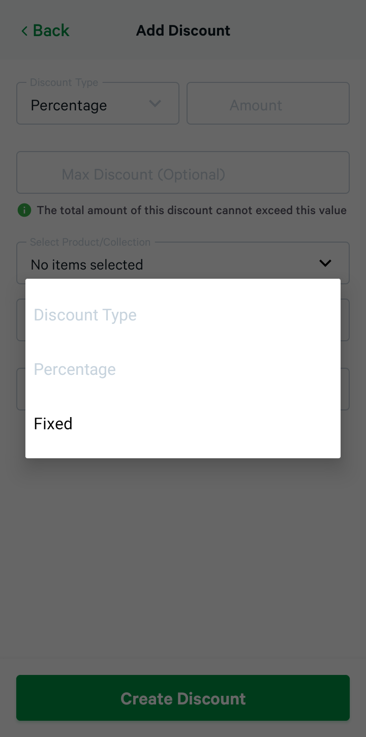  Getbumpa Add Discount Code user flow UI screenshot