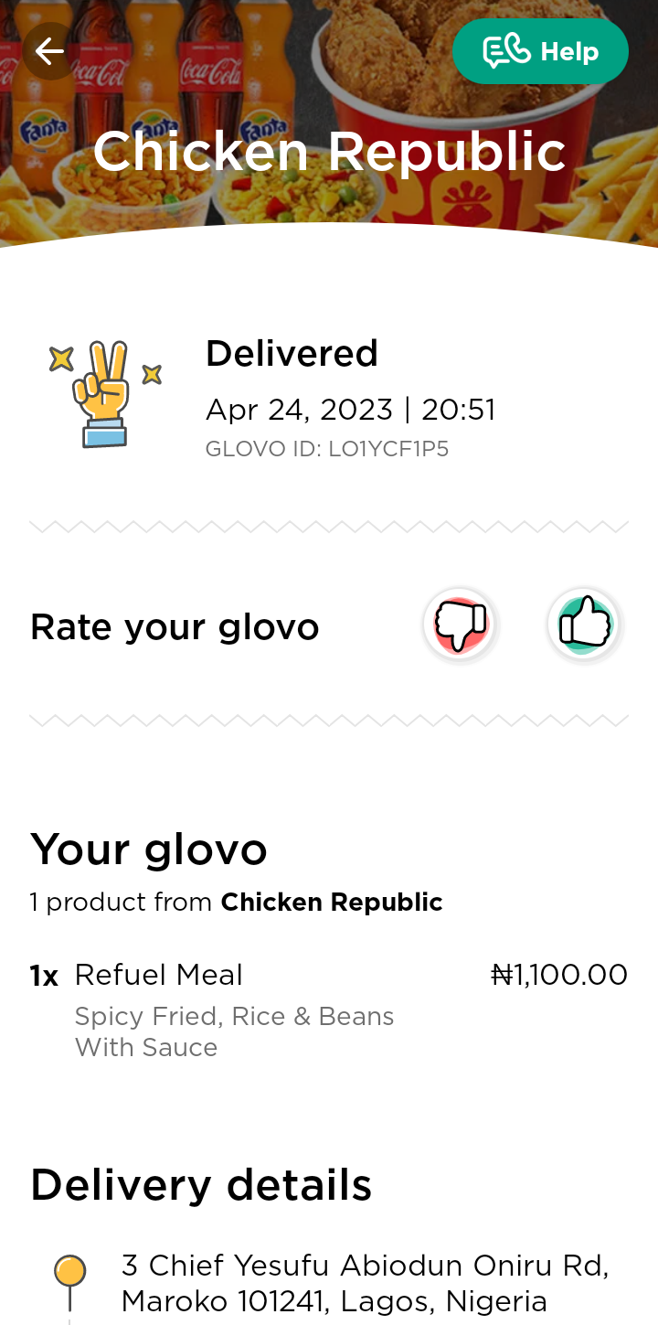  Glovo Checkout user flow UI screenshot