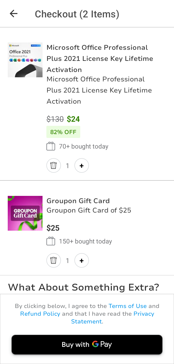  Groupon Delete Item flow